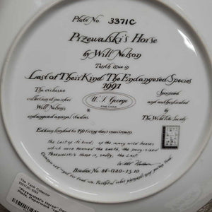 "Przewalski's Horse" Decorative Plate, Paperwork *vgc