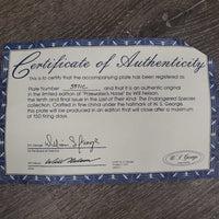 "Przewalski's Horse" Decorative Plate, Paperwork *vgc
