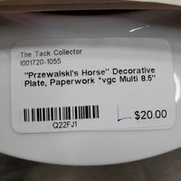 "Przewalski's Horse" Decorative Plate, Paperwork *vgc