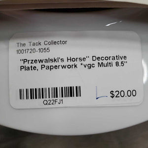"Przewalski's Horse" Decorative Plate, Paperwork *vgc