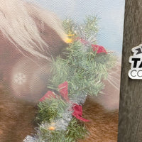 Light Up "Christmas Horse" Canvas *WORKWS, rubs, holey/ripped back, stains, no battery cover
