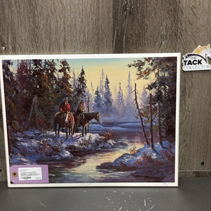 "Checkmate" Plaque Mount Cowboys by Georgia Jarvis #580/750 *vgc, edge rubs, dings & stains