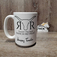 "Runnin' The Race" Ceramic Mug *vgc, clean, dusty, mnr stain
