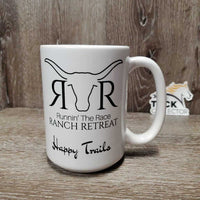 "Runnin' The Race" Ceramic Mug *vgc, clean, dusty, mnr stain
