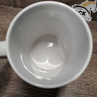 "Runnin' The Race" Ceramic Mug *vgc, clean, dusty, mnr stain