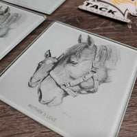 3 Glass "Mother's Love" Coasters *xc
