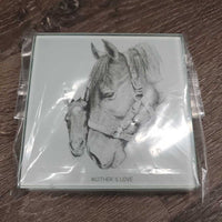 3 Glass "Mother's Love" Coasters *xc
