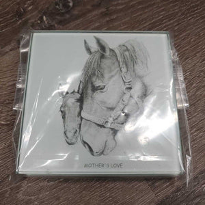 3 Glass "Mother's Love" Coasters *xc