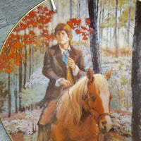 "Taylor" by Rob Sauber Decorative Plate #1863, Holder *vgc