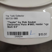 "Taylor" by Rob Sauber Decorative Plate #1863, Holder *vgc