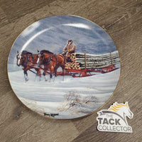 "Winter Log Pull" by Terry McLean #1225/2500 Decorative Plate *vgc
