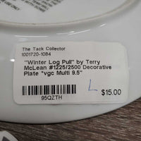 "Winter Log Pull" by Terry McLean #1225/2500 Decorative Plate *vgc
