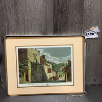 4 "Old English Inns" Table Placemat Set, Cork back, cardboard box base *xc, clean, broken box corners
