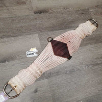 29 Mohair String Roper - Wide Cinch, 2x D's *gc, stains, hair, rusty, discolored, clean
