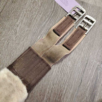 Thick Fleece?Wool Covered Girth, 1x Els *gc, clean, stains, hair, clumpy, older, TORN els, thin edges