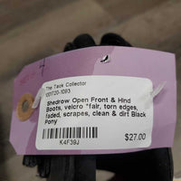 Open Front & Hind Boots, velcro *fair, torn edges, faded, scrapes, clean & dirt