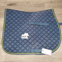 Quilt Jumper Saddle Pad, 1x Piping *gc, clean, v. faded, stains, mnr rubs, pills, hair, threads, puckers