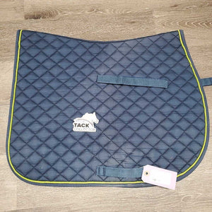 Quilt Jumper Saddle Pad, 1x Piping *gc, clean, v. faded, stains, mnr rubs, pills, hair, threads, puckers
