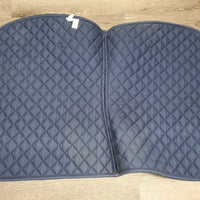 Quilt Jumper Saddle Pad, 1x Piping *gc, clean, v. faded, stains, mnr rubs, pills, hair, threads, puckers