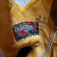 Pointy Toe Western Boots, embroidered flowers *vgc, clean, scraped/torn toe
