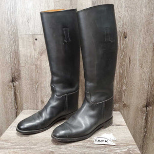 VINTAGE Dress Boots, Pull On, Top Leather Strap *xc, mnr dirt, scuffs & scrapes, older