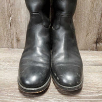 VINTAGE Dress Boots, Pull On, Top Leather Strap *xc, mnr dirt, scuffs & scrapes, older
