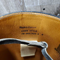 VINTAGE Dress Boots, Pull On, Top Leather Strap *xc, mnr dirt, scuffs & scrapes, older
