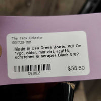 Dress Boots, Pull On *vgc, older, mnr dirt, scuffs, scratches & scrapes
