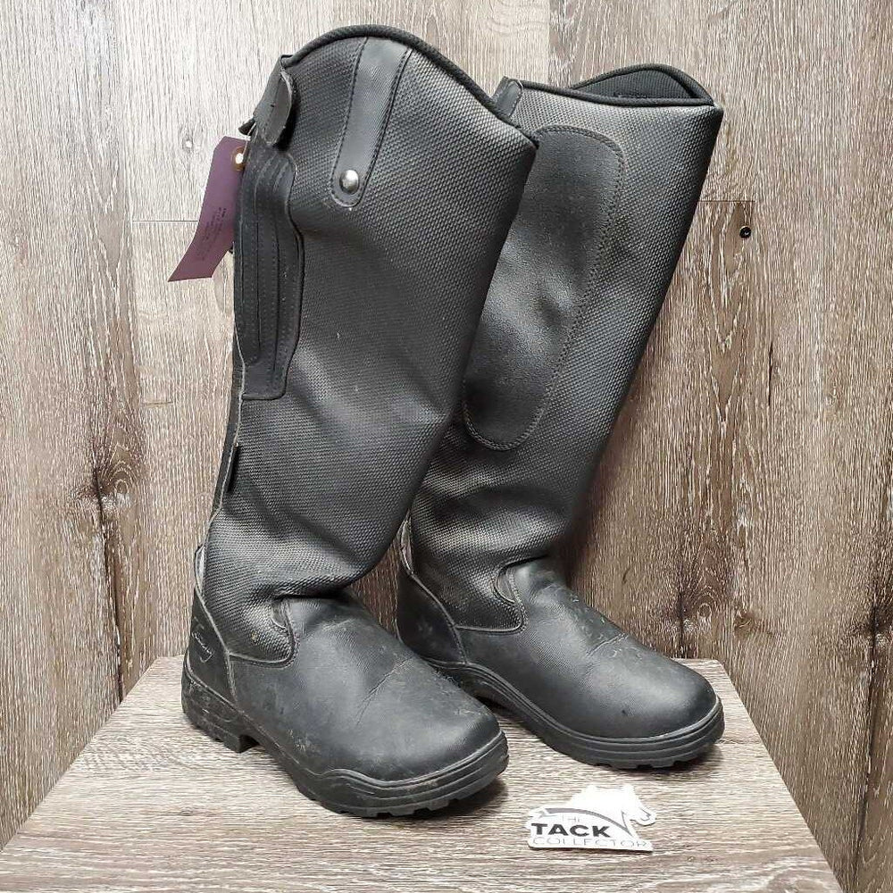 Tall Winter Riding Boots, zips *vgc, dirt, rubs, stains, sticky & stiff zipper