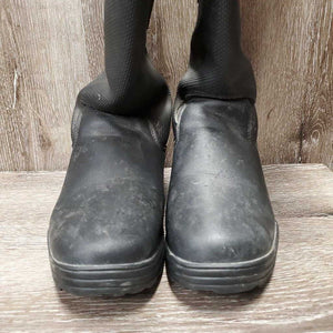 Tall Winter Riding Boots, zips *vgc, dirt, rubs, stains, sticky & stiff zipper