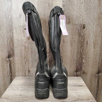 Tall Winter Riding Boots, zips *vgc, dirt, rubs, stains, sticky & stiff zipper
