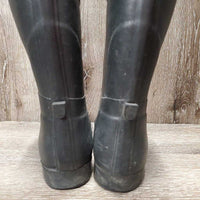 JUNIORS Tall Soft Rubber Riding Boots *xc/vgc, mnr dirt & scratches
