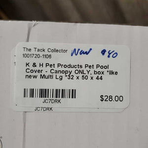 Pet Pool Cover - Canopy ONLY, box *like new