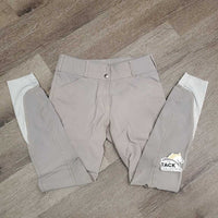 Euroseat Breeches *gc/fair, MISSING Button, seam puiuckers, stains, dingy, v.stained legs & seat
