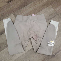 Euroseat Breeches *gc/fair, MISSING Button, seam puiuckers, stains, dingy, v.stained legs & seat