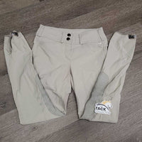 Euroseat Breeches *gc, pills, loose threads, seam puckers, dingy, seat stains, older, v.hairy & weak velcro