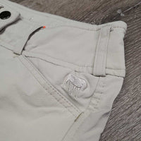 Euroseat Breeches *gc, pills, loose threads, seam puckers, dingy, seat stains, older, v.hairy & weak velcro