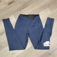 Fleece Lined Full Sticky Seat Riding Tight Breeches *gc, cracking logo, v.rub & frayed seat & seams
