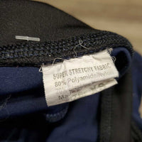 Fleece Lined Full Sticky Seat Riding Tight Breeches *gc, cracking logo, v.rub & frayed seat & seams