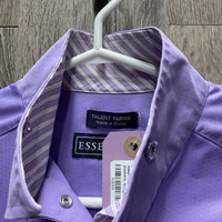 LS Show Sun Shirt, 1/2 Snap up, snap collar, mesh sleeves *gc, mnr seam puckers, snags & undone seams-;;
