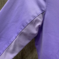 LS Show Sun Shirt, 1/2 Snap up, snap collar, mesh sleeves *gc, mnr seam puckers, snags & undone seams-;;
