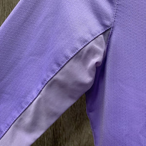 LS Show Sun Shirt, 1/2 Snap up, snap collar, mesh sleeves *gc, mnr seam puckers, snags & undone seams-;;