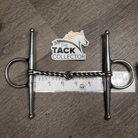 Single Tight Twisted Wire Full Cheek Snaffle *xc, clean, v.mnr dirt/residue

