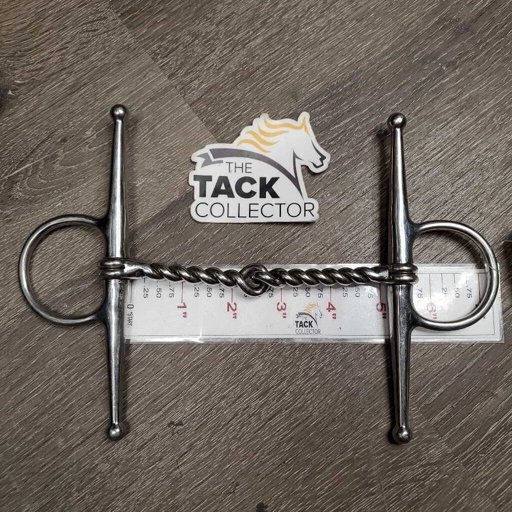 Single Tight Twisted Wire Full Cheek Snaffle *xc, clean, v.mnr dirt/residue