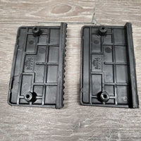 2 - "2 Hole" Plastic Stirrup Iron Grips Replacements *xc/like new, clean

