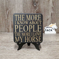 1 Stone Coaster/Plaque "The More I Know about People ...", box *new
