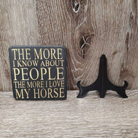 1 Stone Coaster/Plaque "The More I Know about People ...", box *new
