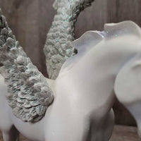 Retired "Silver Lining" Pegasus, #3E/6,994, tag, card, box *xc, v.mnr edge rubs & marks
