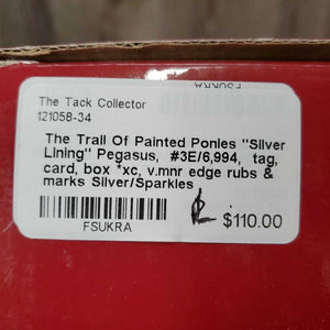 Retired "Silver Lining" Pegasus, #3E/6,994, tag, card, box *xc, v.mnr edge rubs & marks