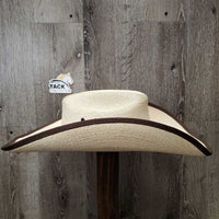 Palm Straw Western - Cowboy Hat *vgc, mnr dirt?stain